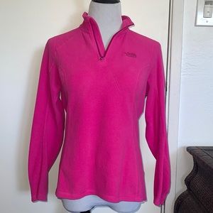 The North Face Hot Pink Fuzzy Pullover with Zipper